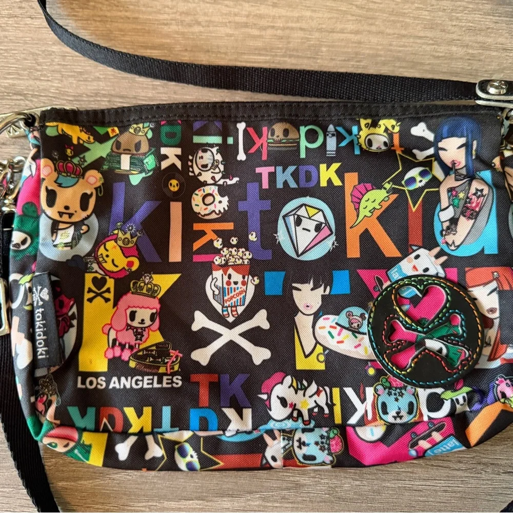 tokidoki Black Multicolor Printed Crossbody Bag - Picture 1 of 3
